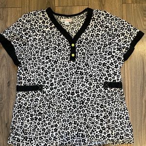 Floral scrub top